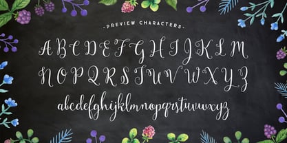 Mulberry Script Font Poster 3