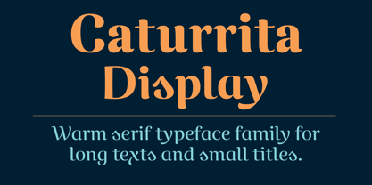 Caturrita Display Font Poster 1