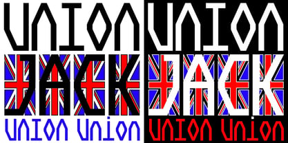 Union Jack Font Poster 2