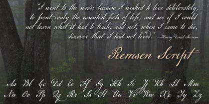 Remsen Script Font Poster 4