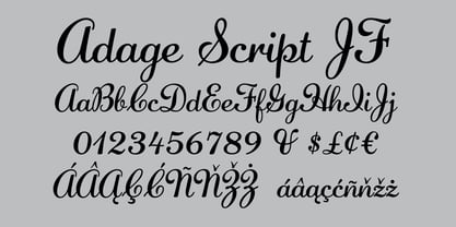 Adage Script JF Font Poster 6
