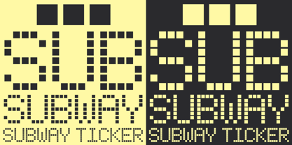 Subway Ticker Font Poster 2