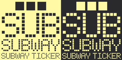 Subway Ticker Fuente Póster 2