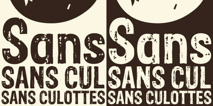 Sans Culottes Font Poster 2