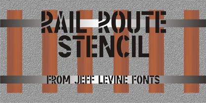 Rail Route Stencil JNL Font Poster 1