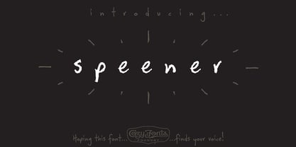 Speener Font Poster 2