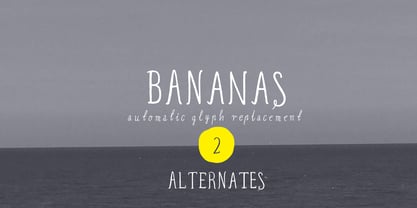 Banana and Sun Font Poster 3