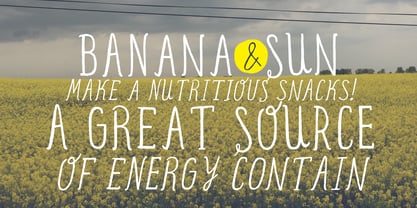 Banana and Sun Font Poster 2