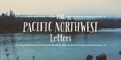 Pacific Northwest Letters Font Poster 1