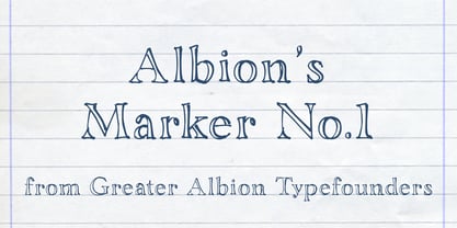 Albion's Marker No.1 Font Poster 1