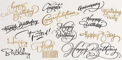 FM Birthday 1.0 Font Poster 4