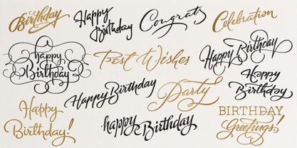 FM Birthday 1.0 Font Poster 2