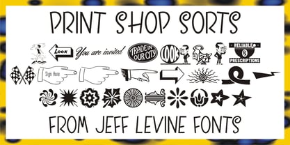 Print Shop Sorts JNL Font Poster 1
