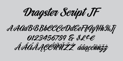 Dragster Script JF Font Poster 1