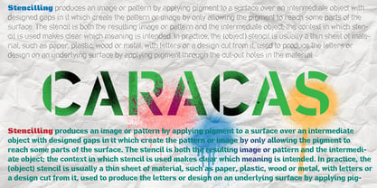 Caracas Stencil Pro Font Poster 4