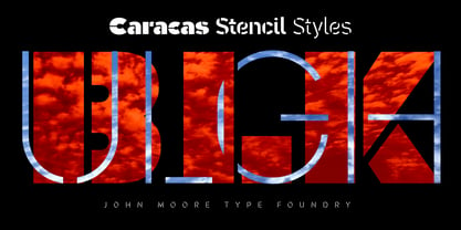 Caracas Stencil Pro Font Poster 13