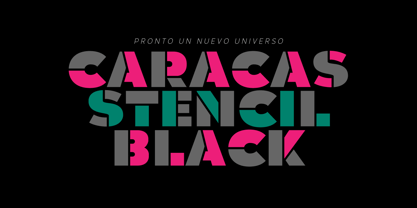 Caracas Stencil Pro Font Poster 10