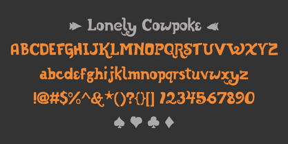 Lonely Cowpoke Font Poster 4
