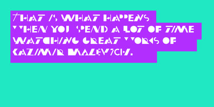 Malevich Font Poster 6