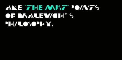 Malevich Font Poster 9