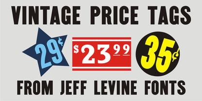 Vintage Price Tags JNL Font Poster 1