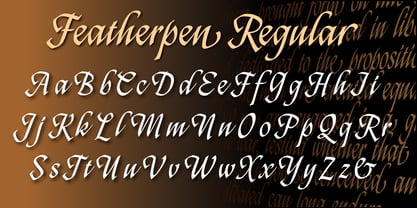 Featherpen Font Poster 5