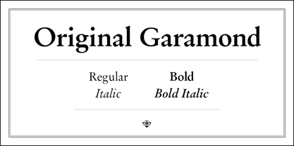 Original Garamond Font Poster 5