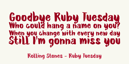 Ruby Red Font Poster 2