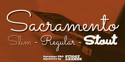 Sacramento Pro Font Poster 1