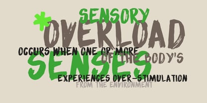 Sensory Overload Font Poster 3