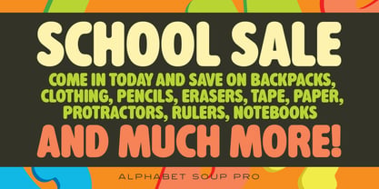 Alphabet Soup Pro Font Poster 5