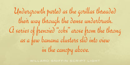 Willard Sniffin Script Fuente Póster 3
