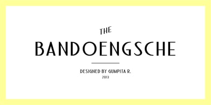 Bandoengsche Font Poster 1