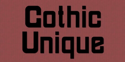 Gothic Unique Fuente Póster 1