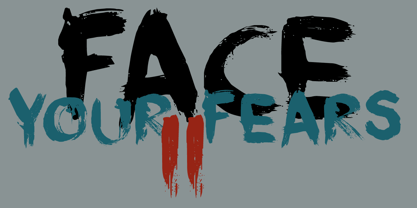 Face Your Fears II Font Poster 1
