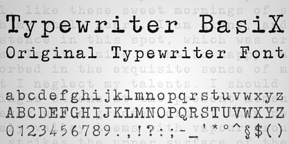 Typewriter BasiX Font Poster 2