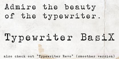 Typewriter BasiX Fuente Póster 3