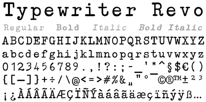 Typewriter Revo Font Poster 3