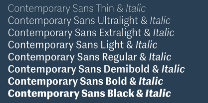 Contemporary Sans Fuente Póster 4