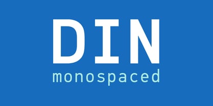 PF DIN Mono Font Poster 1