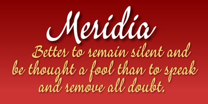 Meridia Script Fuente Póster 5