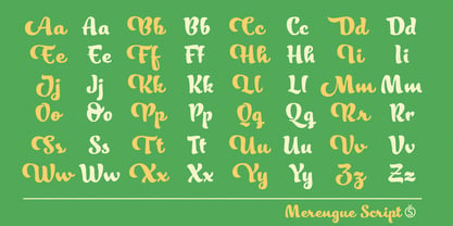 Merengue Script Fuente Póster 6