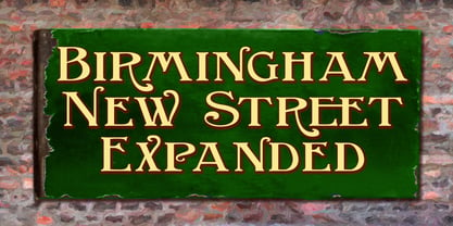 Birmingham New Street Font Poster 1