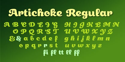 Artichoke Font Poster 4