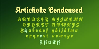 Artichoke Font Poster 5