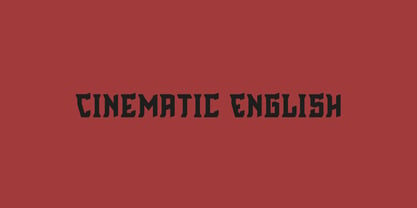Cinematic English Font Poster 1