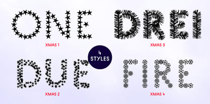 Christmas Pattern Font Poster 2