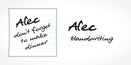 Alec Handwriting Font Poster 5
