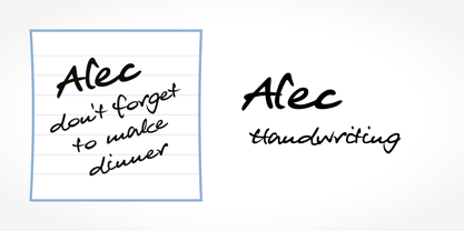 Alec Handwriting Fuente Póster 5