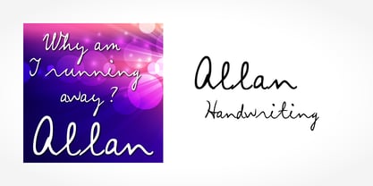 Allan Handwriting Font Poster 5